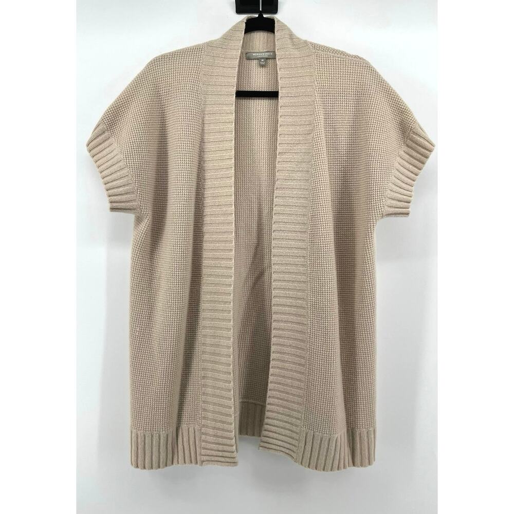 Neiman Marcus 100% Cashmere Shawl Collar Open Front Cardigan Sweater Size M